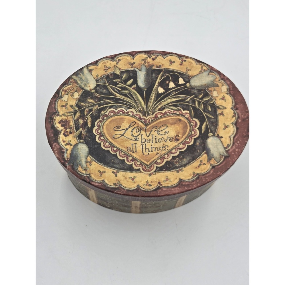 Bob's Boxes Primitive Love Believes All Things Folk Art Nesting Box Cottagecore